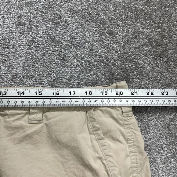 Columbia Chino Shorts Mens Beige Flat Front Slash Pocket Cotton Casual 42x8 - Picture 13 of 13